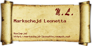 Markschejd Leonetta névjegykártya